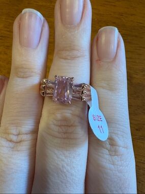 Bomb Party Pink Cubic Zirconia Ring - Size 11